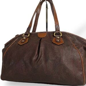 Etro Brown Leather Shoulder Bag